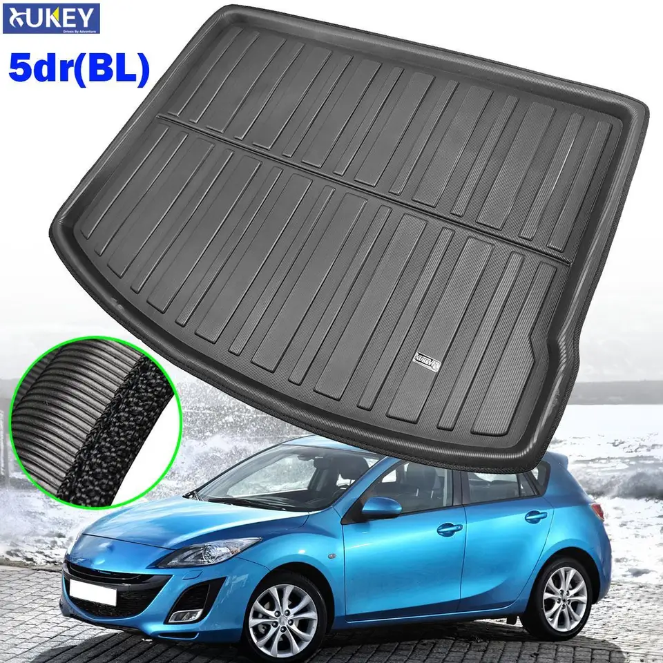 Doplnky vhodné pre Mazda 3 M3 BL Hatchback 2009-2013 Zadná podšívka Zadný kmeň rohož Cargo Tray podlahový koberec bahno Kick 2011 2011