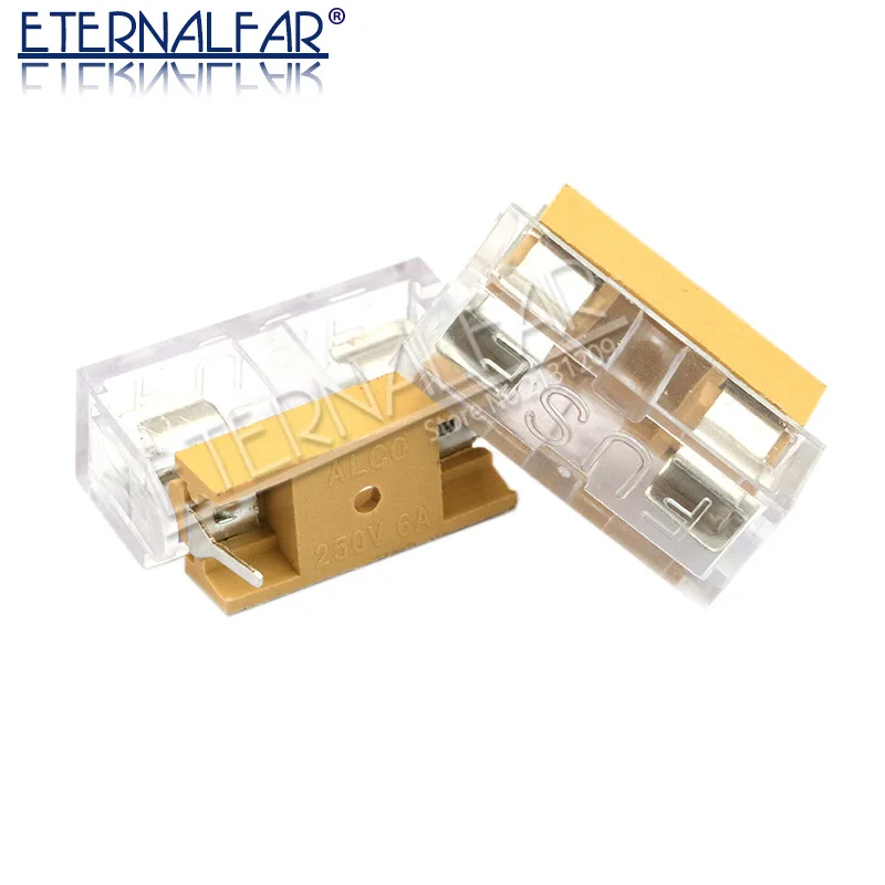 Doprava zdarma 10ks 5*20 mm 10a 3.15a Držiak poistky skla Transparentný držiak s krycím poistkovým blokom 5x20mm poisťovňa hlavičky DIY