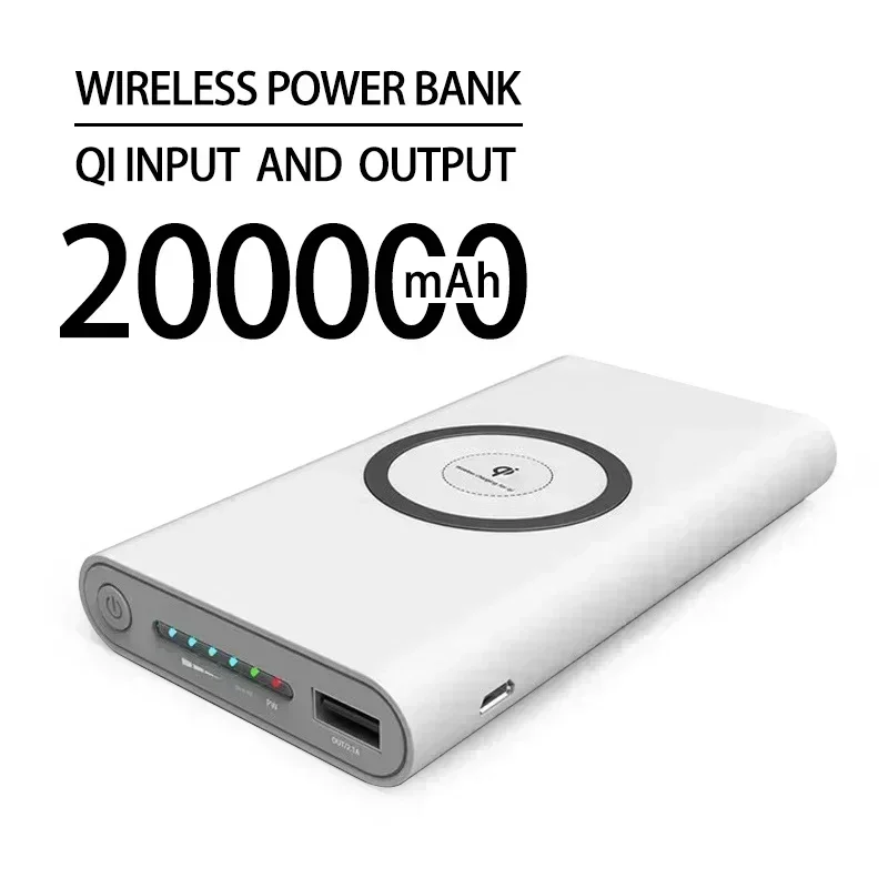 Doprava zdarma 200000 mAh Wireless Power Bank Obojsmerne rýchle nabíjanie prenosná nabíjačka typu C Type-C Externá batéria pre iPhone