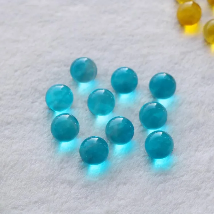Doprava zdarma 20ks/šarža 15 mm pečené jazero Blue Round Gual Glass Mramorový rekvizita šachovník