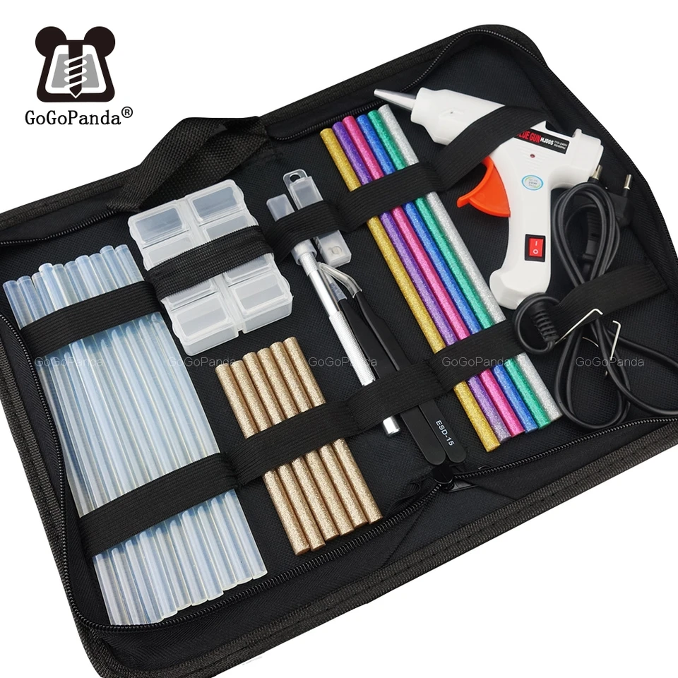 Doprava zdarma 6 in 1 Glue Gun Set Electric Teat Hot Telt Crafts Opravy Nástroj Professional DIY 110-240V 20W s paličkami