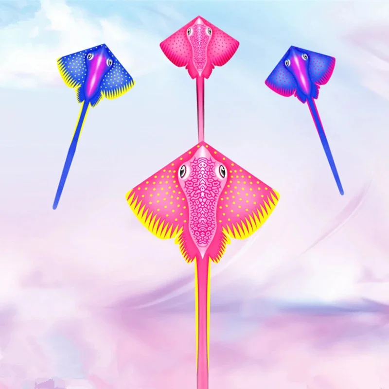 Doprava zdarma 6ks/lot Devil Fish Kite Flying Children Detské draky Veľkolepé továreň Weifang Kites String Line Outdoor Hračky KIT KIT