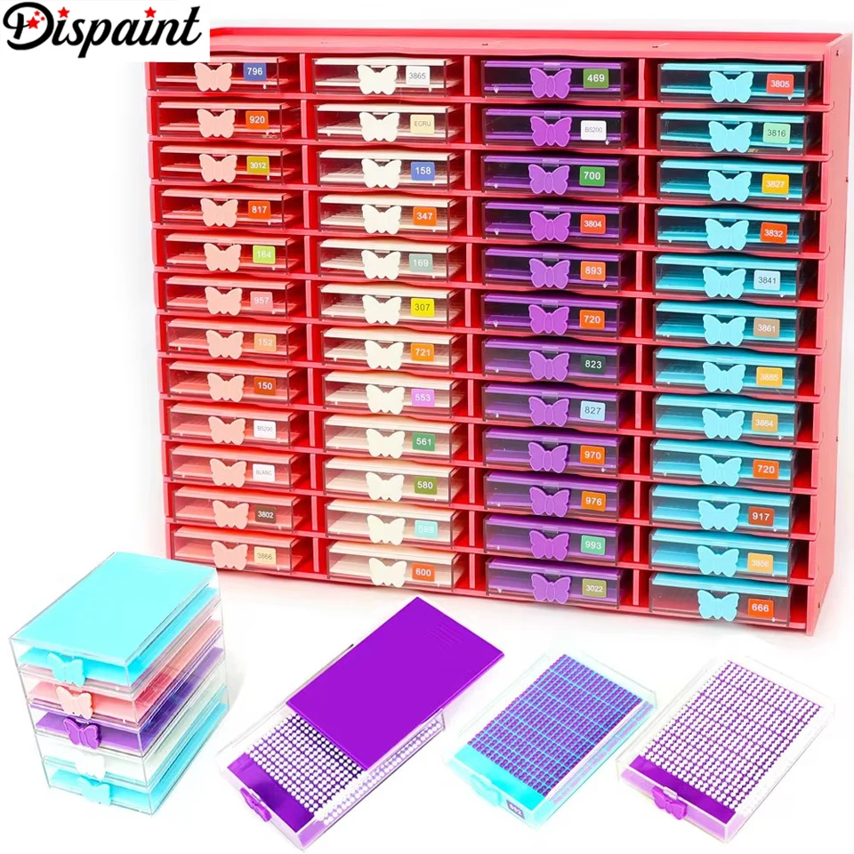 Dopustenie 12/24/48 ks Máponky + 1ks skladovacie stojany, 5d DIY Diamond Painting Tray, nástroj na organizátor Drill Box Organizátor Príslušenstvo