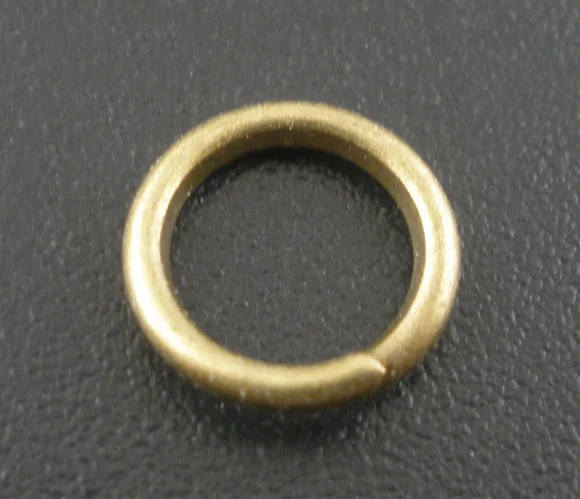 Doreen Box Lovely 200 PCS Bronzová farba Open Jump Rings Zistenia 8x1,2 mm (B03829)