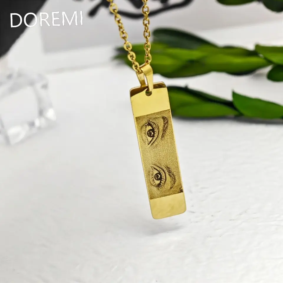 Doremi výročie šperky personalizované ľudské očné náhrdelníky ľudské oči zvyčajné darček vyryté portrét očné foto náhrdelník