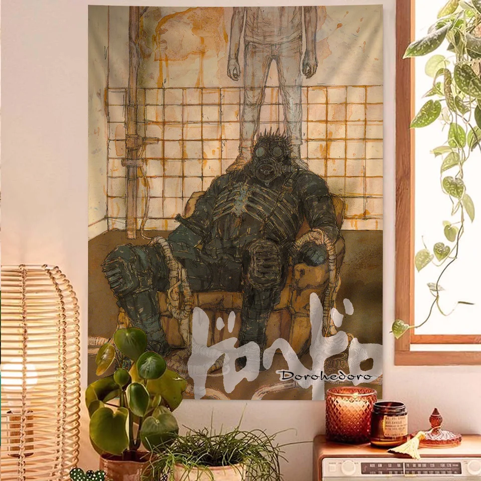 Dorohedoro Cartoon Tapestry Hippie kvetinové koberce kobercov