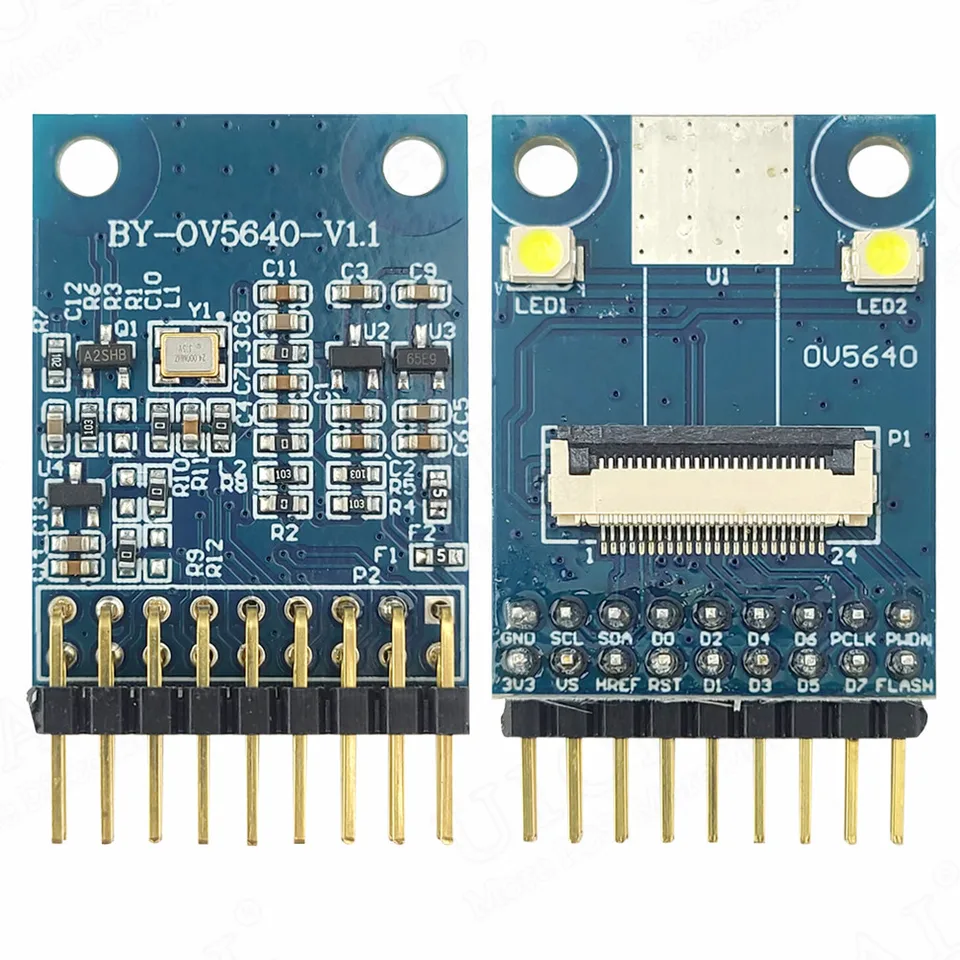 Doska adaptéra fotoaparátu OV5640 s vývojovou doskou s dvojitou rýchlosťou svetla 8-bit IIC port 18pin RGB YUV JPEG