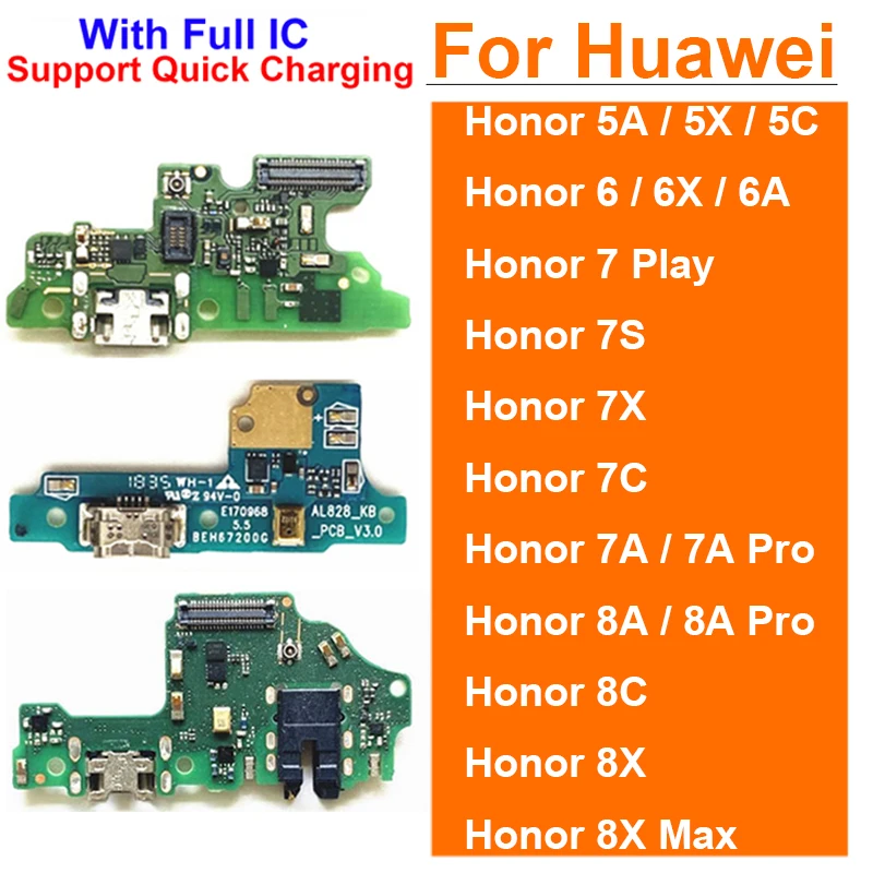 Doska nabíjačky USB pre Huawei Honor 6 5a 5x 5c 6x 6a 7c 7a Pro 8a 8c 8x max