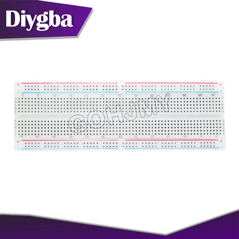 Doska s priehradkou 830 bodov bez spájkovania PCB chlieb MB-102