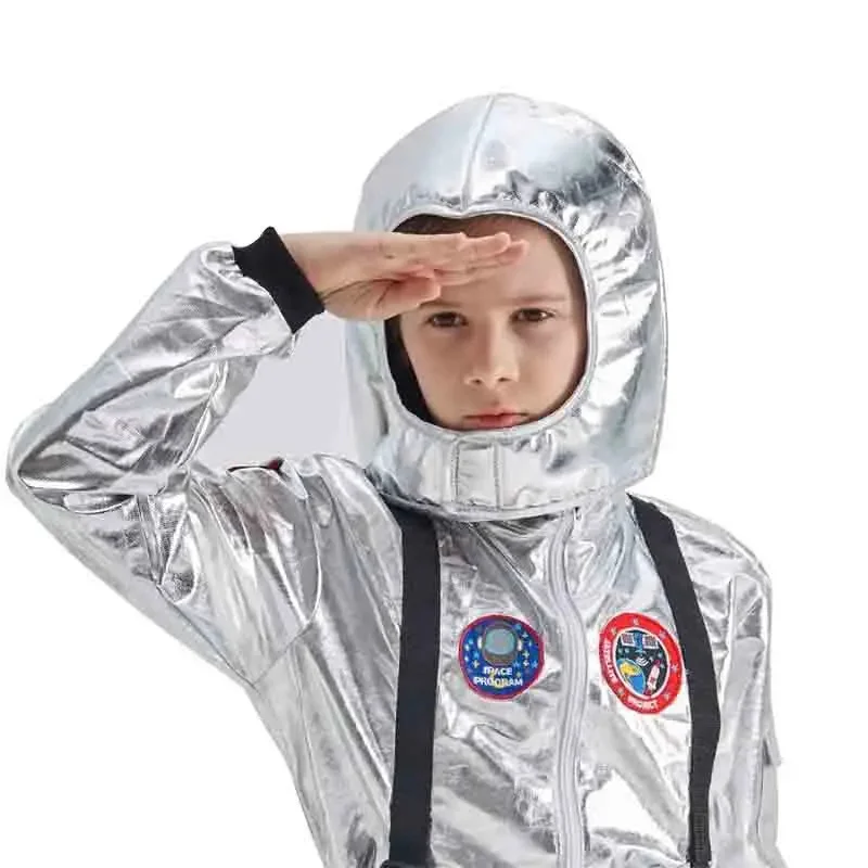 Dospelé deti Spaceman Helma Silver Astronaut Hat