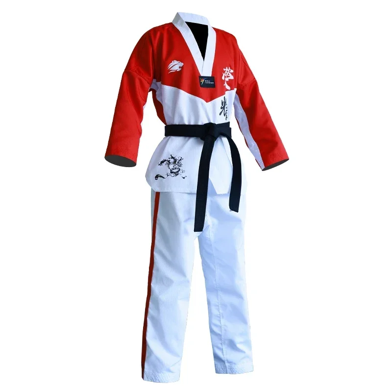 Dospelé dieťa WTF v štýle rebbed taekwondo polycotton Suit dobok bojové umenie atletika taekwondo karate oblečenie