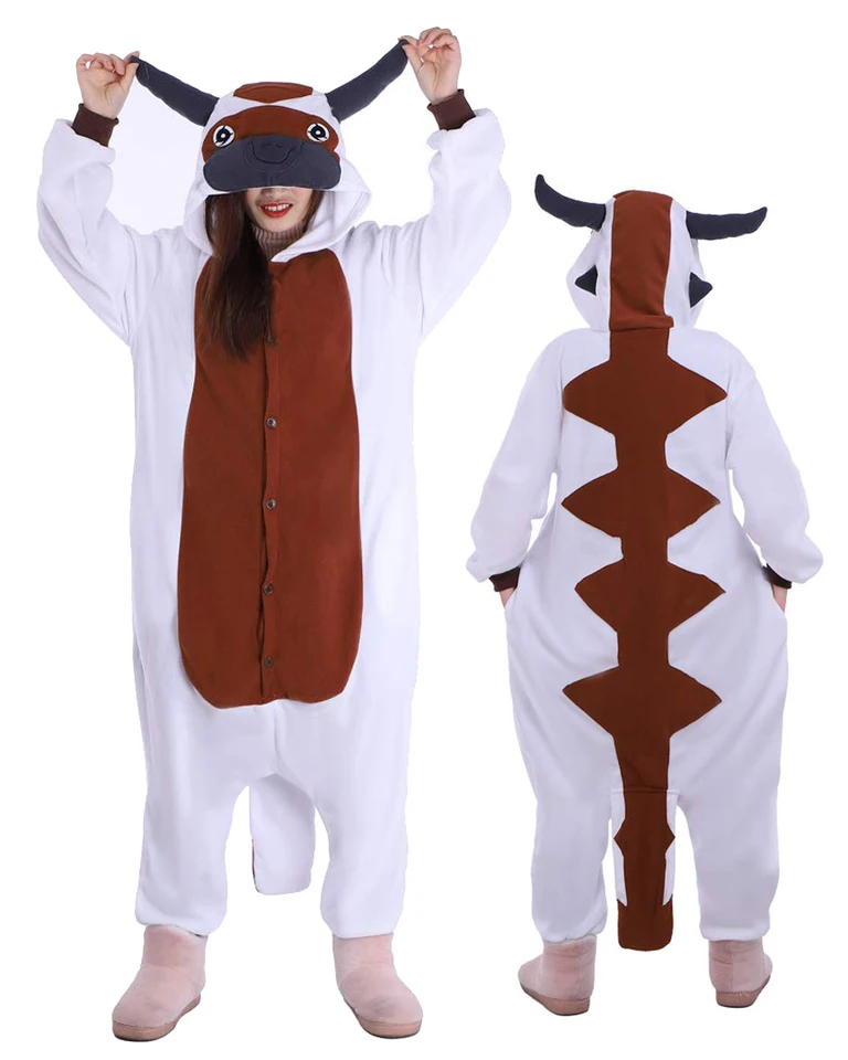 Dospelé zviera Kigurumis pyžamy halloween onesie pre ženy mužov karikatúra hovädzí dobytok pyžama Homewear cosplay kostým