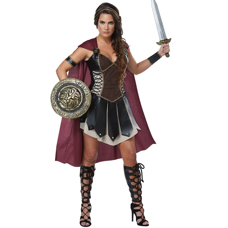 Dospelé ženy rímska princezná Xena Gladiátor kostým Halloween Karneval Party Spartan 300 Warriors Soldier Cosplay Outfit