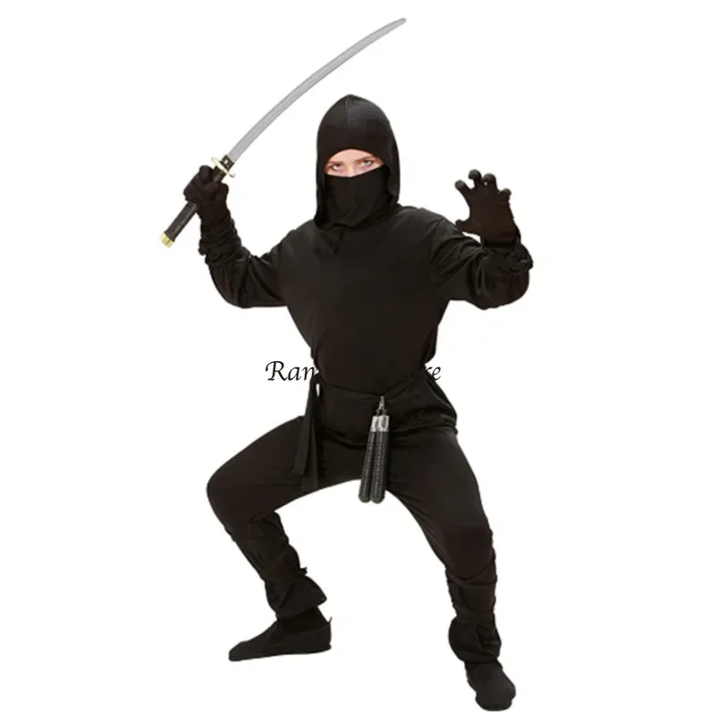 Dospelí Ninjia Cosplay kostýmy Čierne Samurai Kids Child Cosplay kombinéza pre Halloween Purim Party Ninja Movie cos A2819