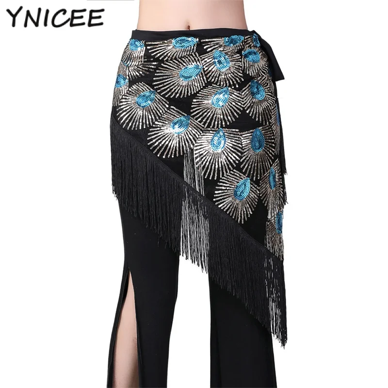 Dospelý bling Tassel bellydance hip šál Dance lekcia Wear Party Stage Mini sukňa zábal uterák