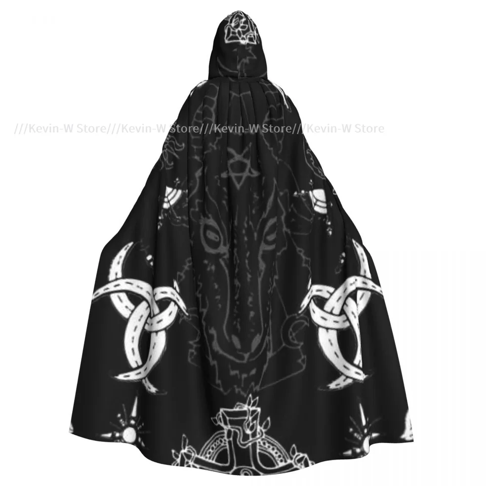 Dospelý plášť CLOAK CAPE Diabolická hlava kozieho stredovekého kostýmu Čarodejnica Wicca Vampire Elf Purim Carnival Party