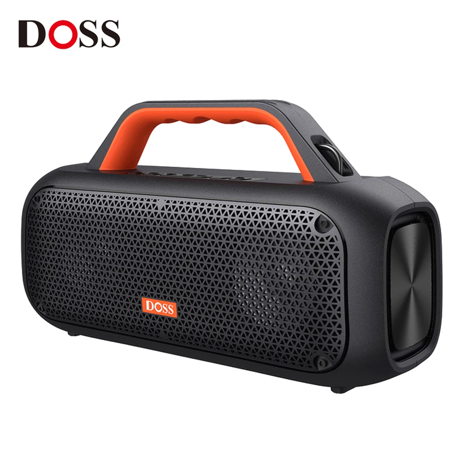 Doss Wireless Bluetooth Reproduktor Extreme Boom Výkonný 60 W stereofónny basový subwoofer zvukový box Vodotesné vonkajšie prenosné reproduktory