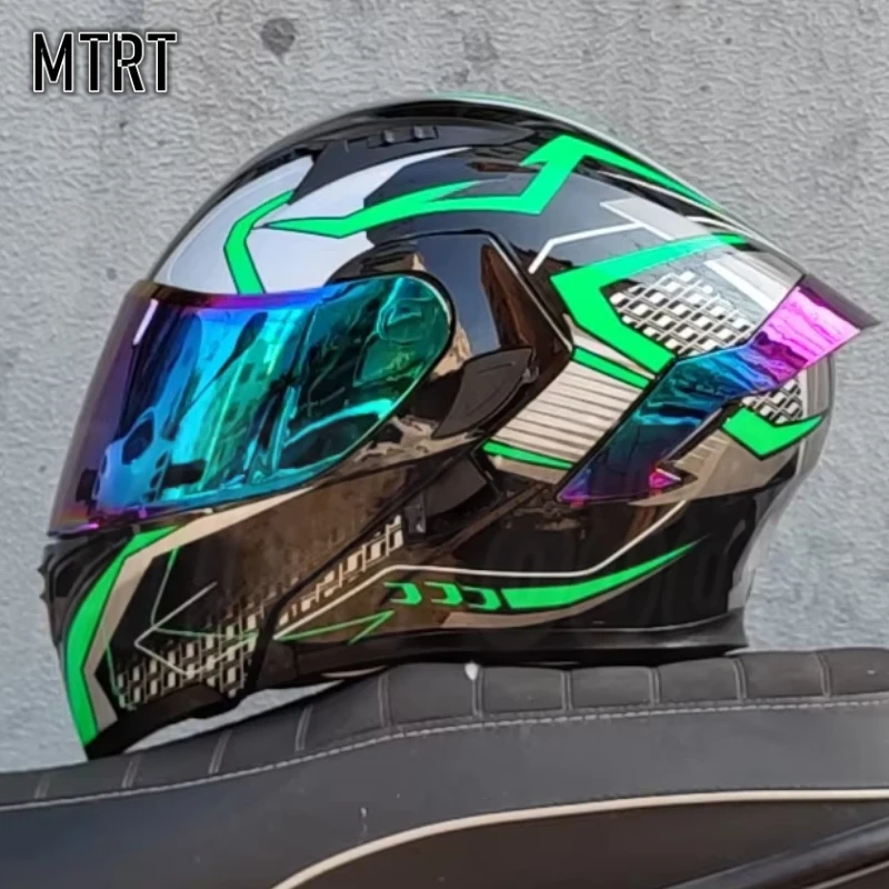 DOT schválená motocyklová prilba Unisex MotoCycle Helmy Modulárne Filp Up Full Face Racing Helma Dual Visors Casco Moto Kapacetes