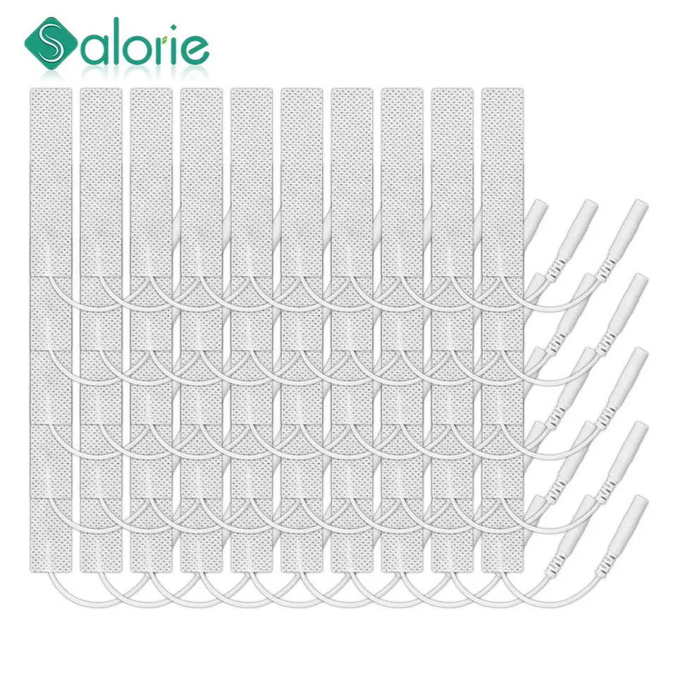 Dočasné podložky Elektródy Opätovné použiteľné elektródy vankúšiky náhradné EMS svalové stimulátor tela Massager Príslušenstvo zariadenia 7x1,5 cm