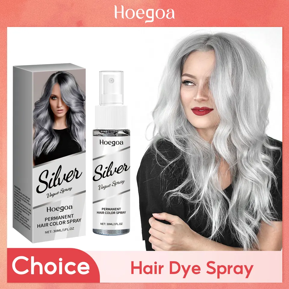 Dočasné sivé vlasy farbivo na farbenie jednorazové formovanie Smoky Grey Punk Style Svetelné farbu nekritajúca unisex babička sivé vlasy farbivo na vlasy