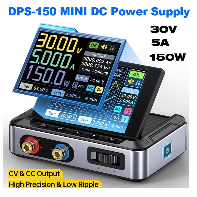 DPS-150 Prenosné laboratórium DC napájacie napájanie CNC nastaviteľné 30V 5A 150 W DIGIT DISPIT MINI REGULÁTOROVÝ SPÍNAJTE PD QC Programovateľný