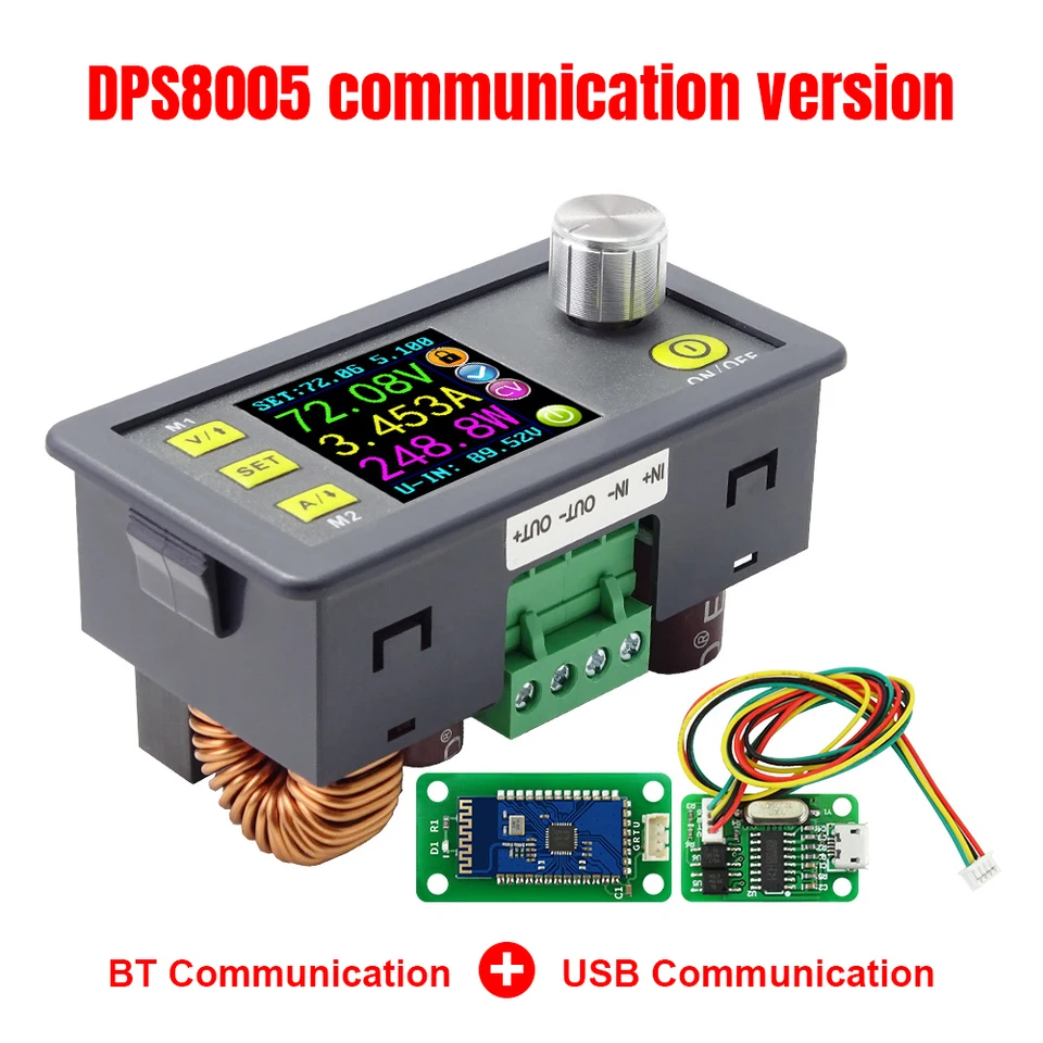 DPS8005 Programovateľné napájacie napájanie Konštantné napätie Prúdový napájací napájací modul Voltmeter Ammeter Buck Converter 80V 5A