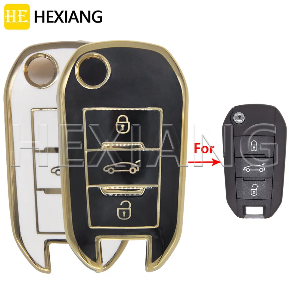 DR CAR KEY TPU PASE PASES SÚPISKÝ Kryt pre Peugeot 208 2008 301 308 508 4008 5008