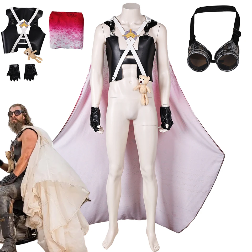 Dr. dementus cosplay 2024 film Max SAGA Cosplay kostým maskovanie pre chlapcov pre chlapcov dospelých Cape kožená vesta Halloween karneval oblek
