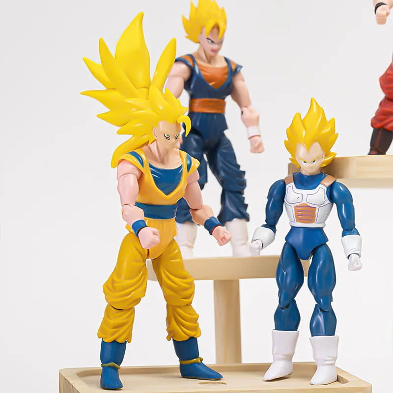 Dragon Ball Anime Syn Goku, syn Gohan Vegeta Frieza Super Saiyan Anime akčná figúrka Zhromaždenie modelu hračky Darček pre deti