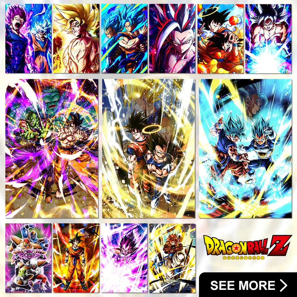Dragon Ball Canvas Plagát Japonské anime figúrky domáce dekorácie syn Goku maľba Bulma Pictures Android 18 nástenné umenie No Rám