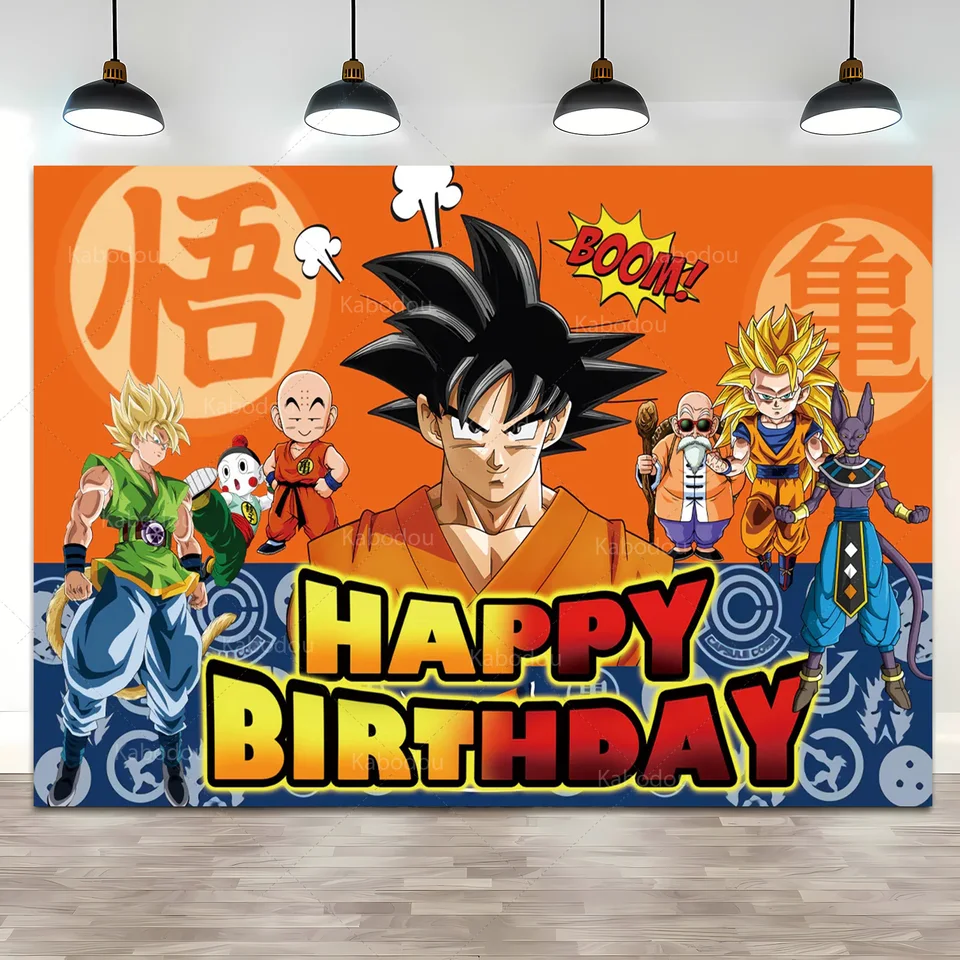 Dragon Ball Goku Party Backdrop Boy Deti Hodnota