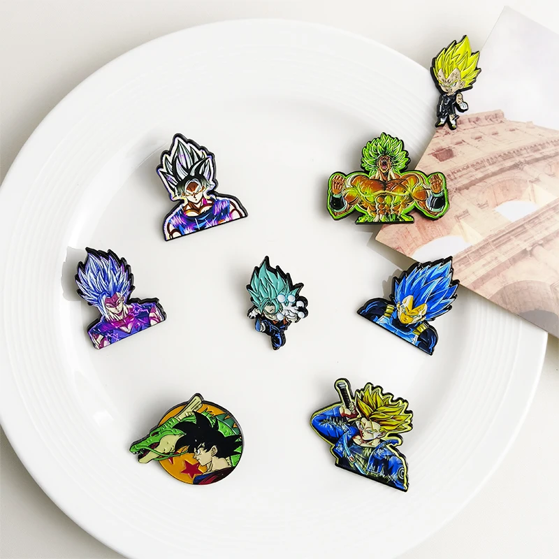 Dragon Ball Manga Pin Anime klopa Pins batohy roztomilé veci vegeta goku brošne odznaky na batohovej brošni pre oblečenie šperky