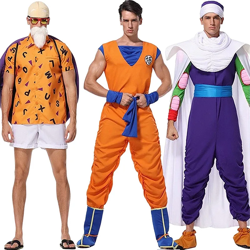 Dragon Ball Son Goku Master Roshi Piccolo Cosplay kostýmy Tops Pants Suits Halloween Party Uniform Outfit