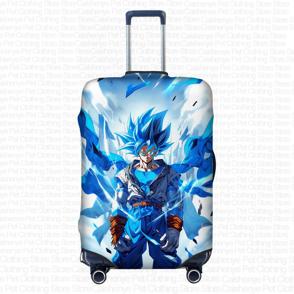 Dragon Ball Super Saiyan Print Zhustený elastický kryt batožiny vhodný pre kryt krytu puzdra na puzdro pre 18 až 32 palcov