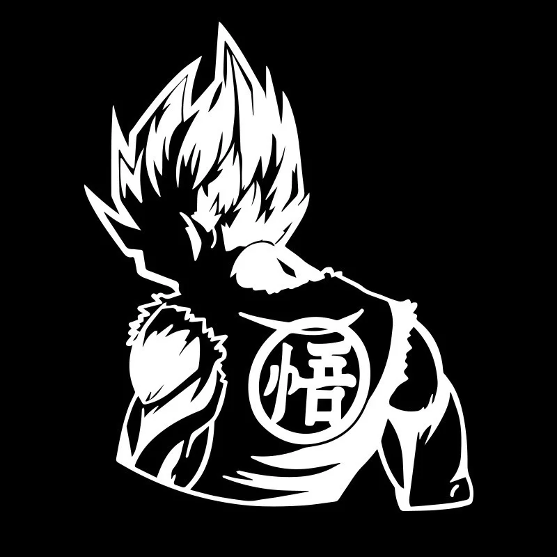 Dragon Ball Wukong Riman Dekoratívne nálepky automobilov Cartoon Glass Glass Decanrative Stickers
