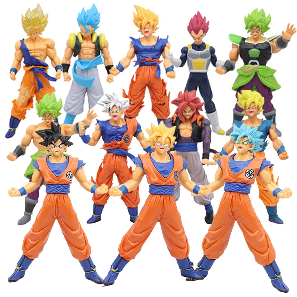 Dragon Ball Z Super Saiyan anime figurínový model GK Rose Goku Action Figure DBZ Gohan Figures Vegeta Collection Collection Toy Figma