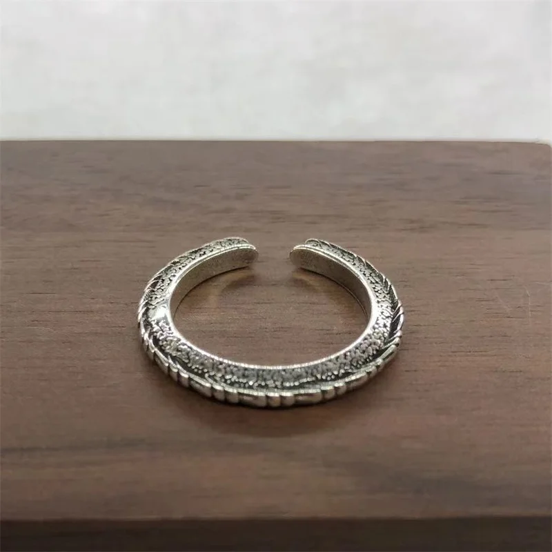 Dragon Scale Ring Mužský ukazovák doplnky Hip hop punk etnický štýl otvárací prsteň pre mužov