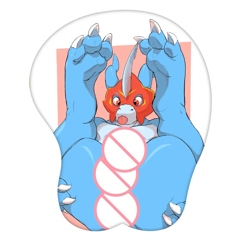 Dragon XV-Mon Digital Monster Anime 3D Mouse Pad Furry zápästie REST Silikone Sexy Creative Gaming Mousepad Mat