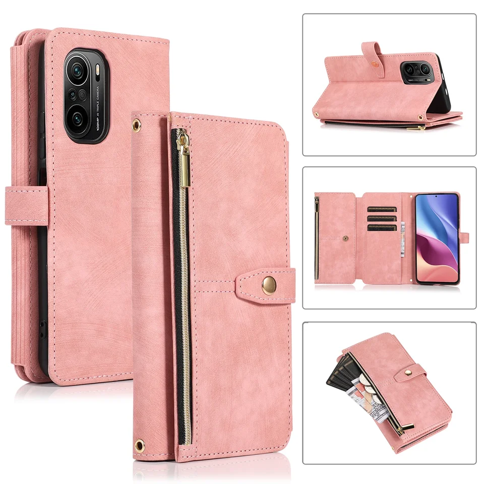 Dream Zipper Leath Case Pleom Pase Pase Pase pre Xiaomi10T/11T/12T/13T Redmi K40 Note11/11S/10/10S POCO F3 X3 NFC Pro Max