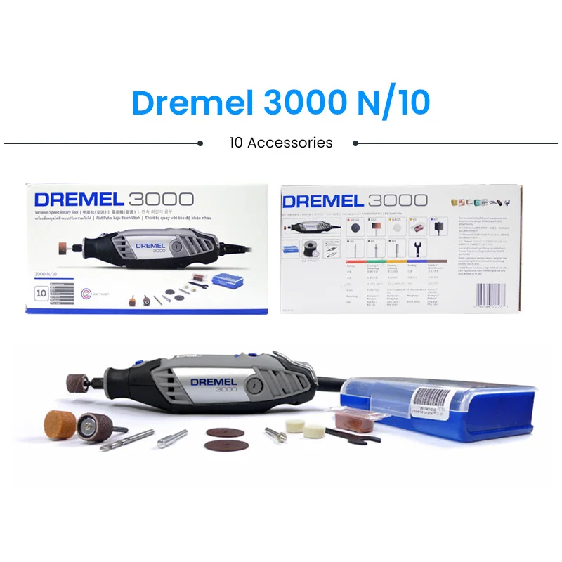 Dremel 3000 Elektrický mlynček s 30 ks príslušenstvom pre domáce zvieratá DIY Multifunkčný rotačný nástroj na brúsenie strihania stroja