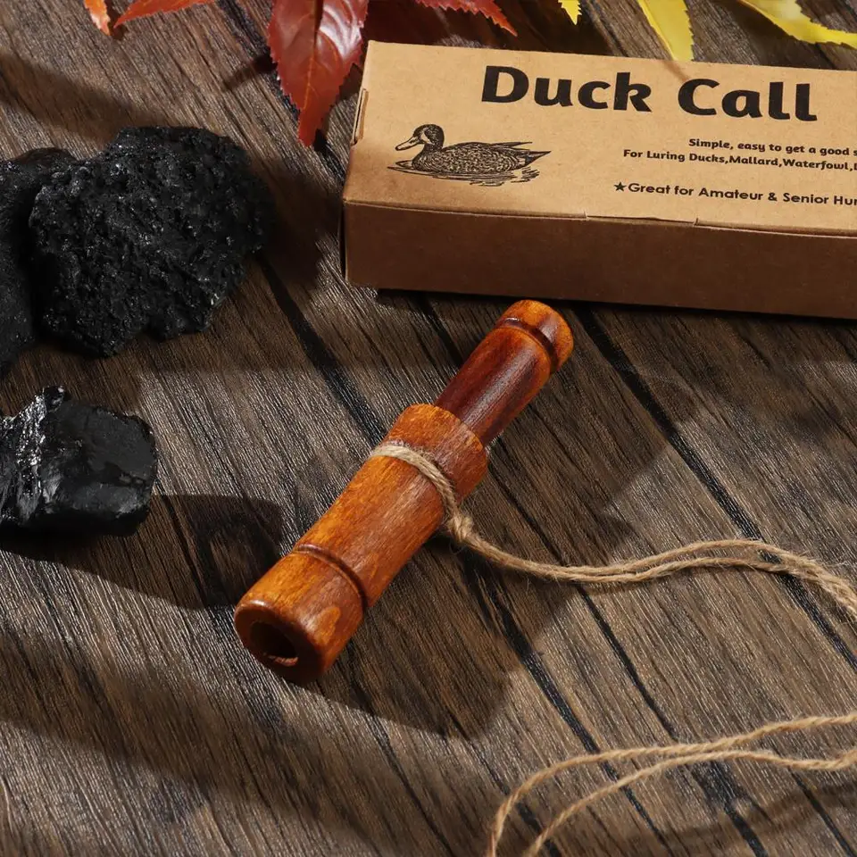 Drevená kačica volá píšťalky na lovy všetkých kačíc veliteľ kačice, aby zavolal Duckloud Realistic Sound Wood Duck Call