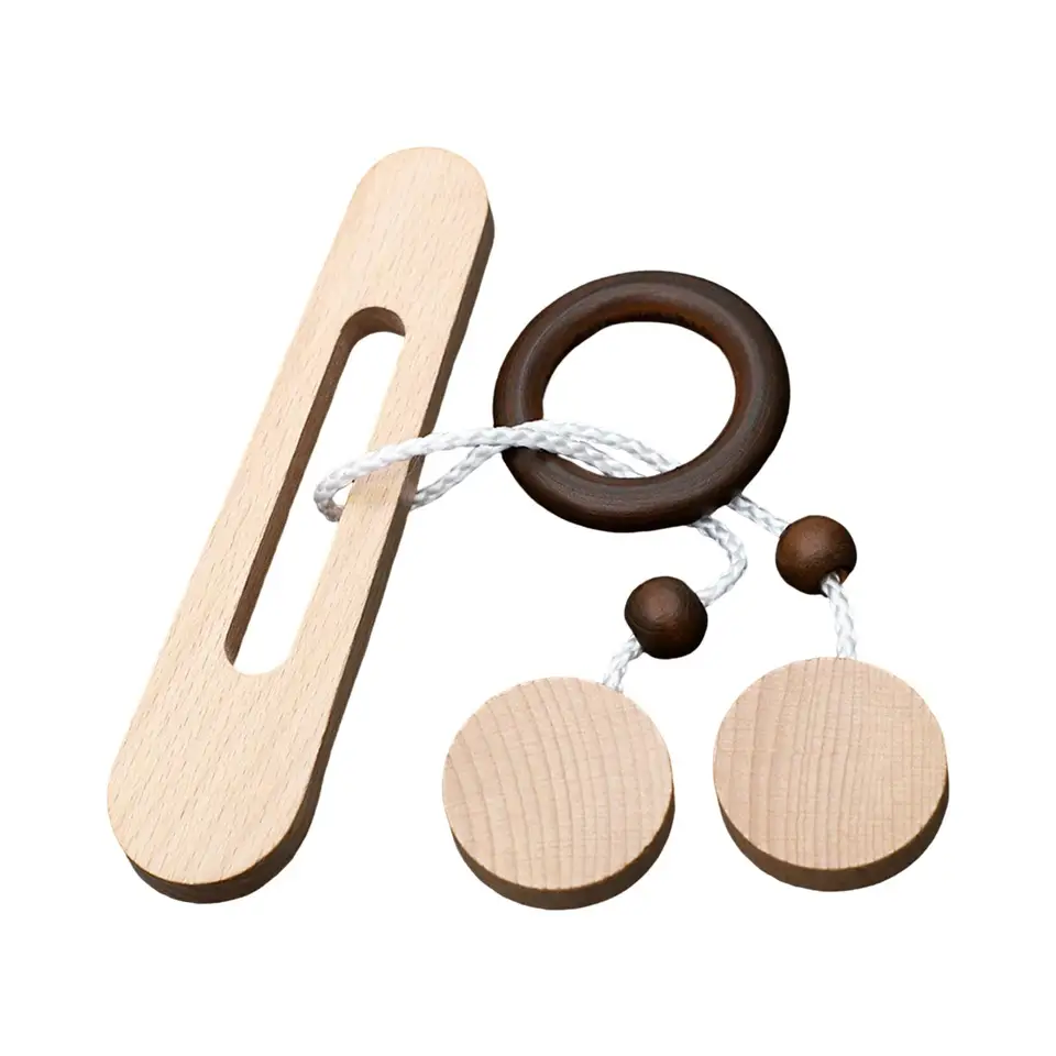 Drevená puzzle struna Rozdeľovanie mysle hry rozvíjajte inteligenciu Trysy Game Lock for Kids Hray