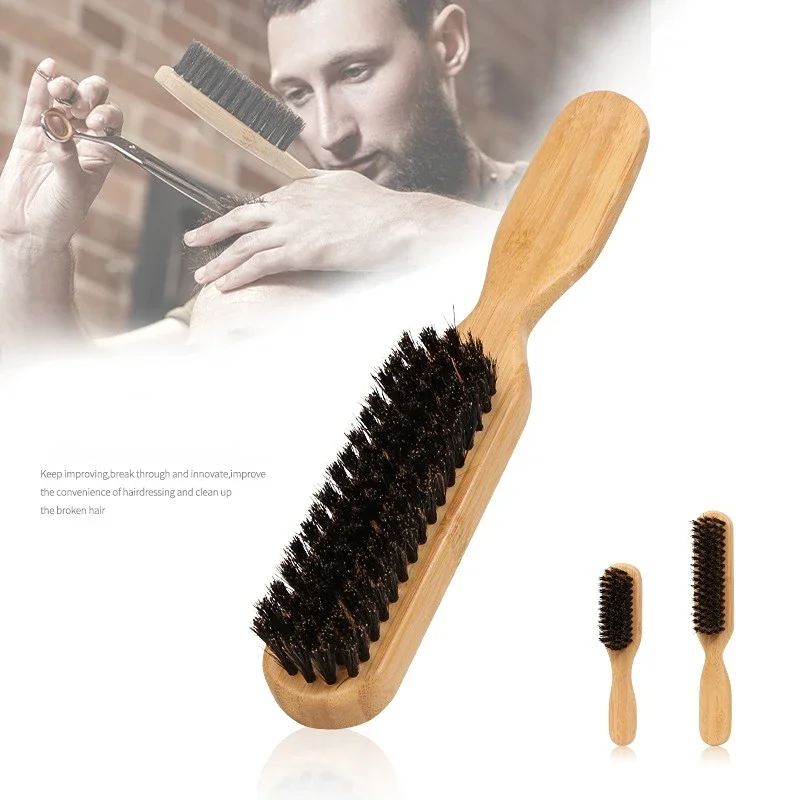 Drevená rukoväť Bristle Bristle Cleaning Brush Kaderné kaderníctvo brada kefka proti statickému holičstvu styling hrebeň
