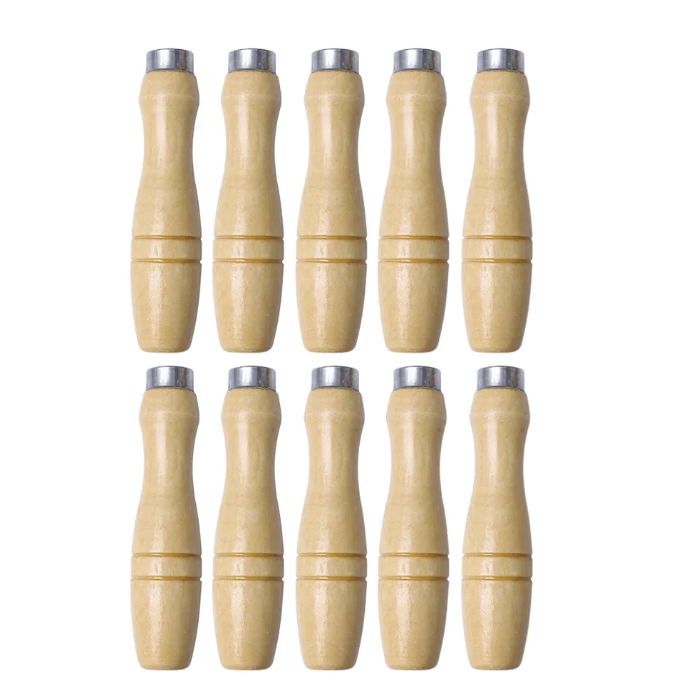 Drevená rukoväť pre rezanie súborov Craft Artwork Cutting DIY 10ks odolné a ergonomické priľnavosť pre profesionálne použitie