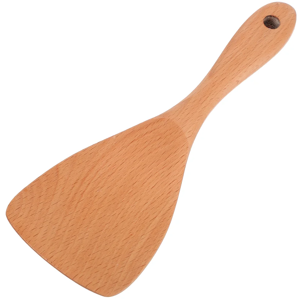Drevená ryžová lyžička domáca pádlová lopatka nonstick panvici