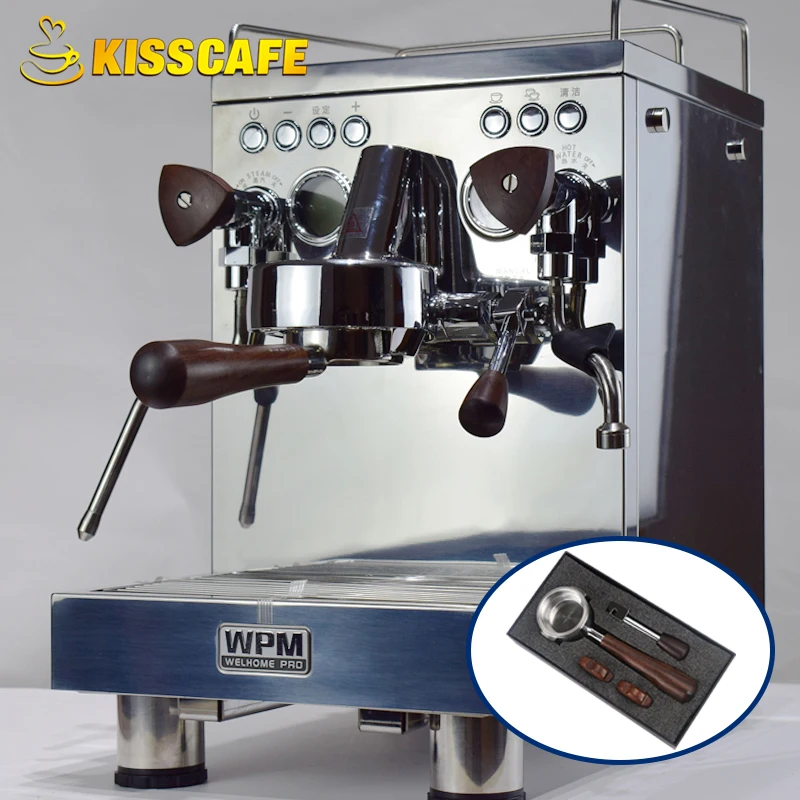 Drevené modifikačné diely pre Welhome KD-310/320/330 Kávovar s bez dna bez dna Portafilter Coffee Maker Espresso príslušenstvo