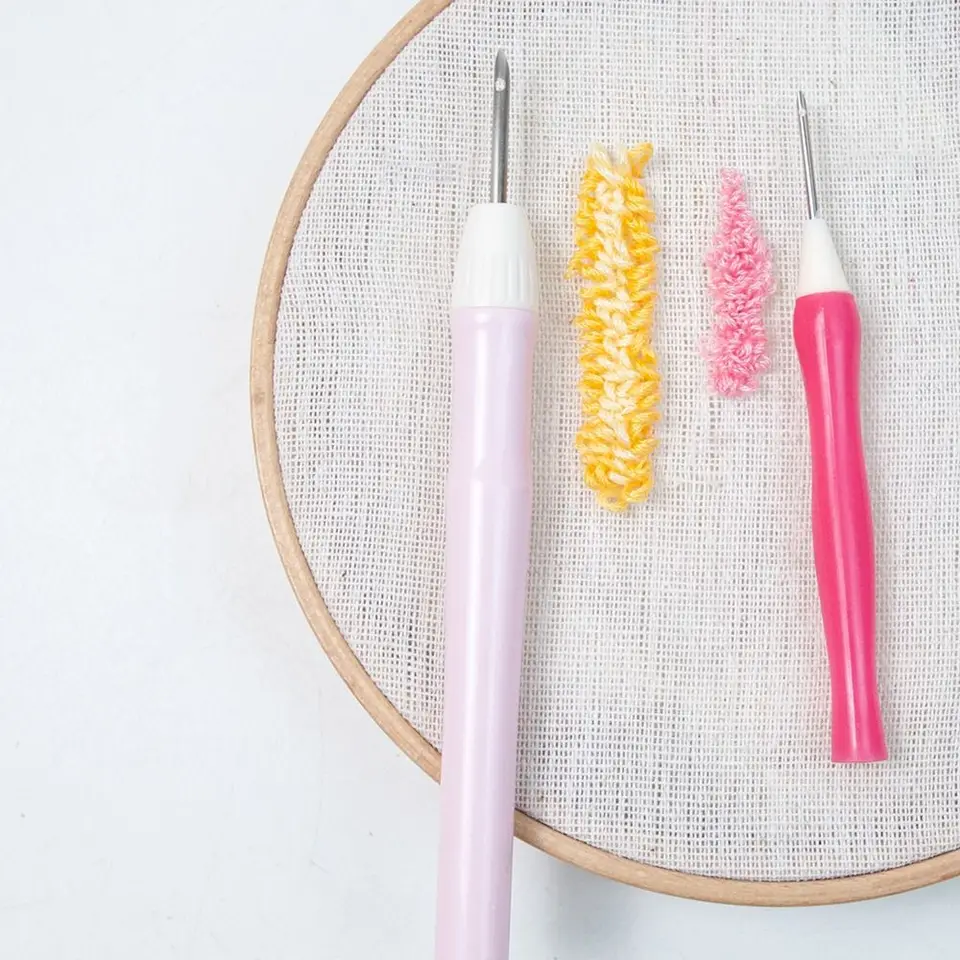 Drevené pletenie strkaniu krížový steh nástroje DIY Punch ihla