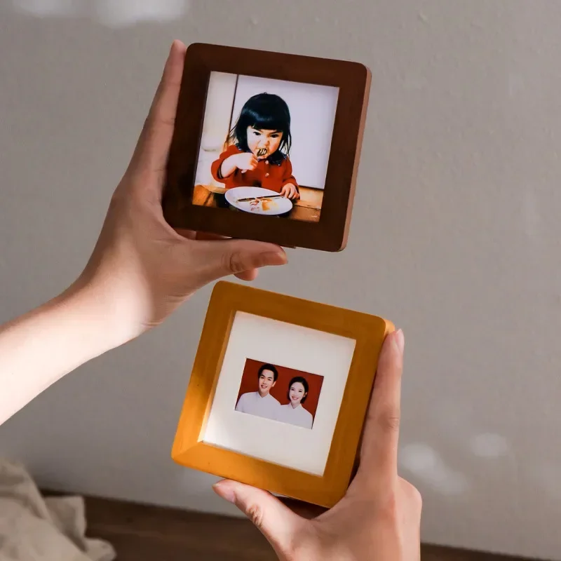 Drevený okrúhly roh fotorám
