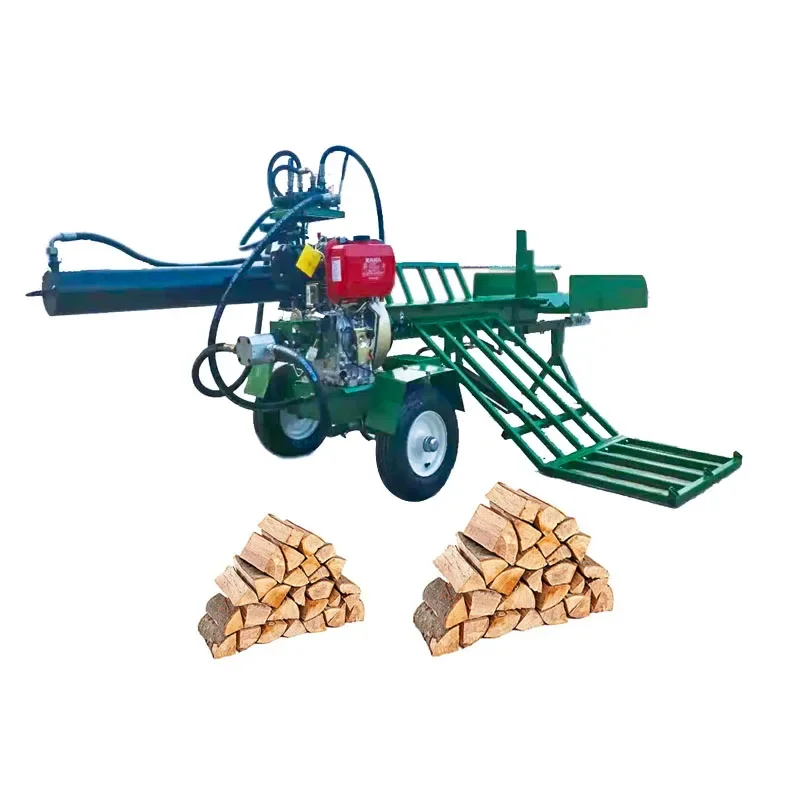 Drevený strihový stroj 45 -tonový log Splitter Gaoline Gaoline Hydraulický elektrický drevený splitter Waster Work Processor