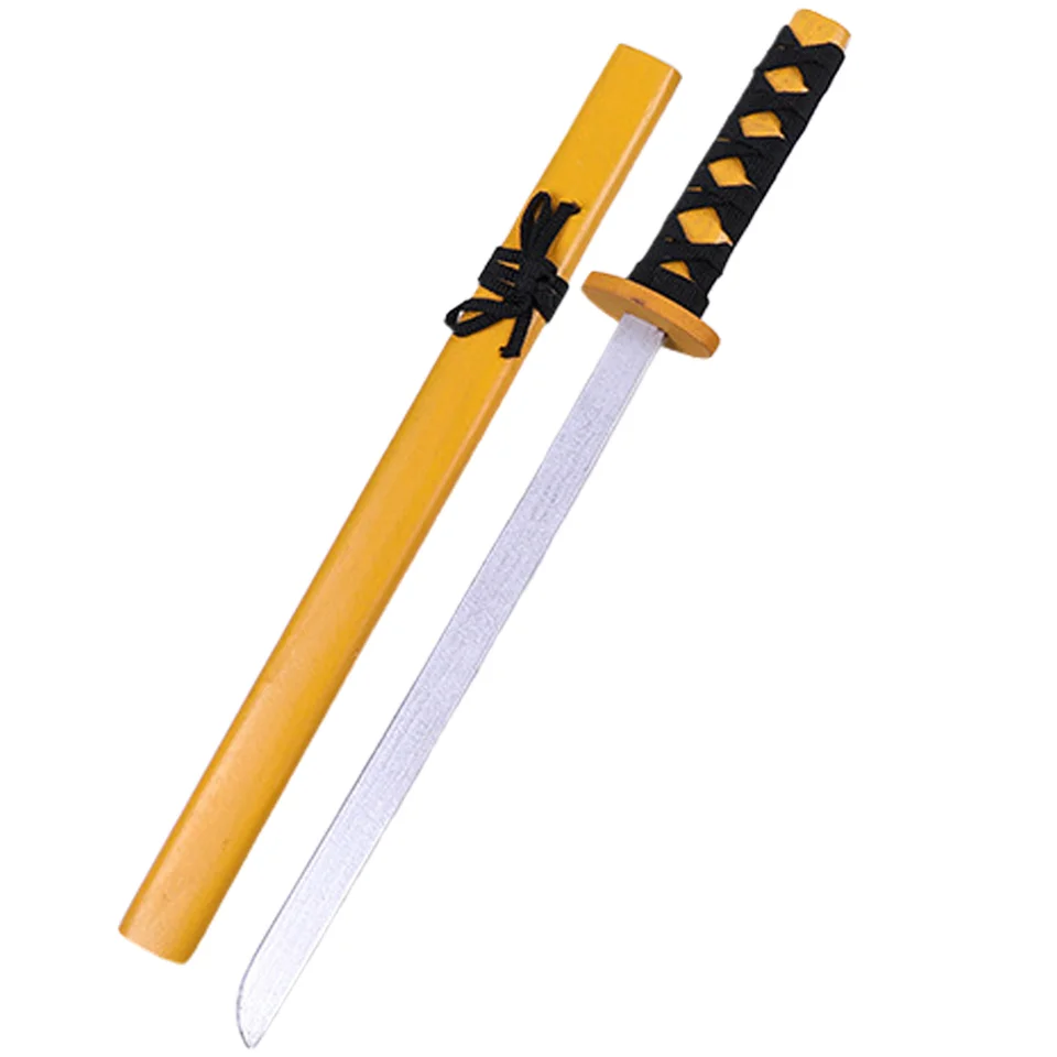 Drevený trojfarebný malý maľovaný samurajský meč Katana Japonský prop tricolor